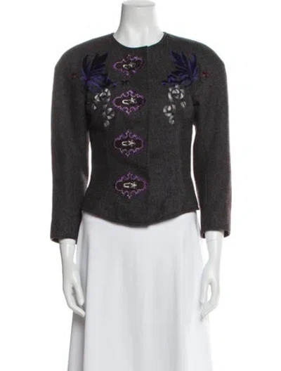 Pre-owned Christian Lacroix Vintage 1993 Evening Jacket In Gray