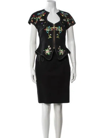 Pre-owned Christian Lacroix Vintage 1993 Skirt Suit In Black
