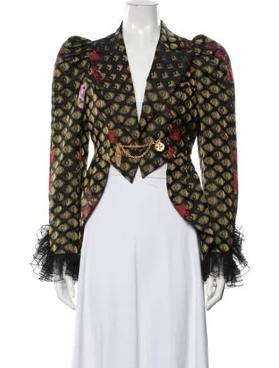 Pre-owned Christian Lacroix Vintage 1994 Blazer In Green
