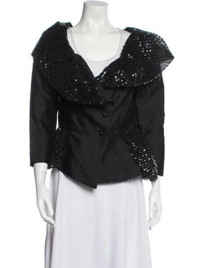 Pre-owned Christian Lacroix Vintage 1994 Evening Jacket In Black