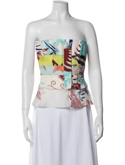 Pre-owned Christian Lacroix Vintage 2000's Crop Top W/ Tags In White