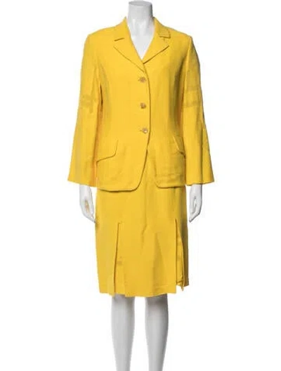 Pre-owned Christian Lacroix Vintage 2000 Skirt Suit In Yellow