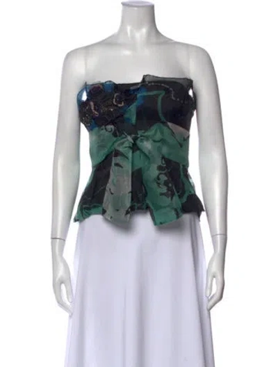 Pre-owned Christian Lacroix Vintage 2000's Top In Green