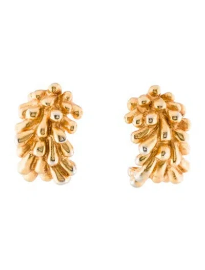 Pre-owned Christian Lacroix Vintage Clip-on Drop Earrings In Multi