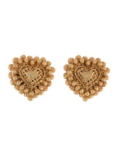Pre-owned Christian Lacroix Vintage Clip-on Earrings In Multi
