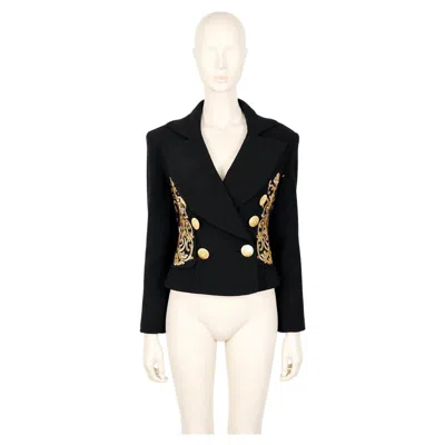 Pre-owned Christian Lacroix Vintage Emboidered Little Black Jacket