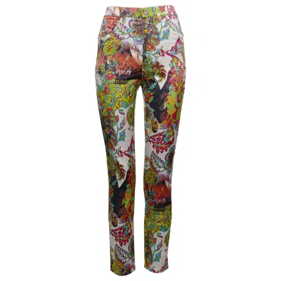 Pre-owned Christian Lacroix Vintage Horst Buchholz Posters & Floral Print Pants Trousers In Brown