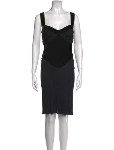 Pre-owned Christian Lacroix Vintage Knee-length Dress In Black