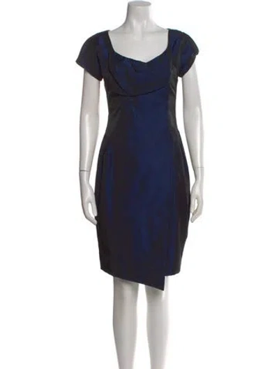Pre-owned Christian Lacroix Vintage Knee-length Dress In Blue
