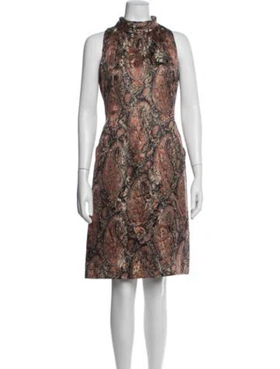 Pre-owned Christian Lacroix Vintage Knee-length Dress In Brown