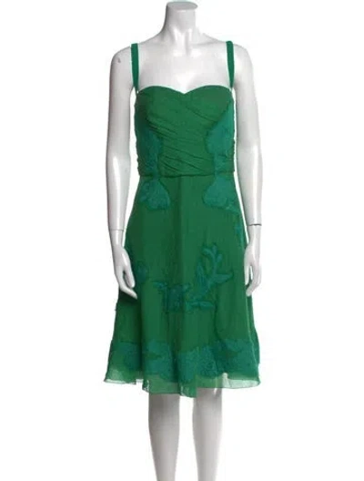 Pre-owned Christian Lacroix Vintage Knee-length Dress In Green