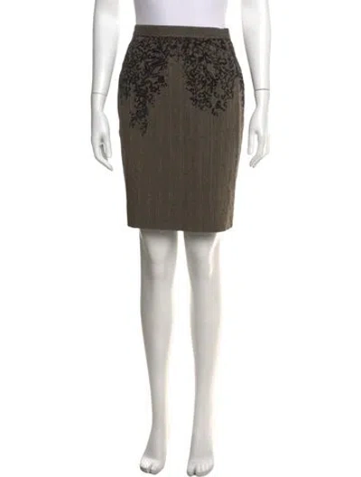 Pre-owned Christian Lacroix Vintage Knee-length Skirt In Brown