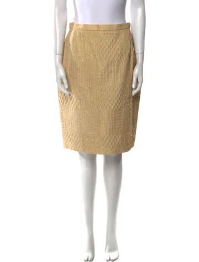 Pre-owned Christian Lacroix Vintage Knee-length Skirt In Gold
