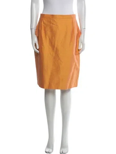 Pre-owned Christian Lacroix Vintage Knee-length Skirt In Orange