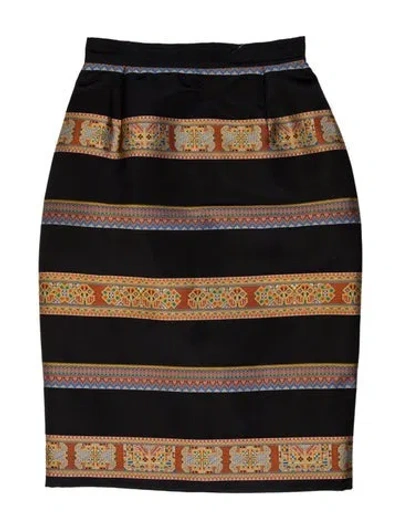 Pre-owned Christian Lacroix Vintage Knee-length Skirt W/ Tags In Black
