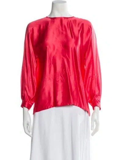 Pre-owned Christian Lacroix Vintage Late 1980's - Early 1990's Blouse In Pink