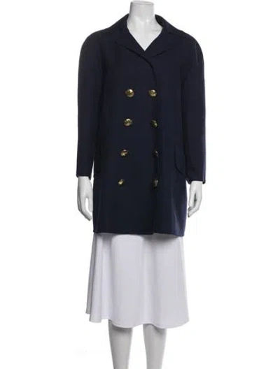 Pre-owned Christian Lacroix Vintage Late 1980's - Early 1990's Coat In Blue