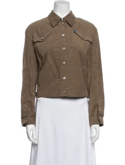 Pre-owned Christian Lacroix Vintage Late 1980's - Early 1990's Denim Jacket In Brown