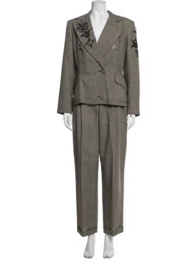 Pre-owned Christian Lacroix Vintage Late 1980's - Early 1990's Pant Set In Neutrals