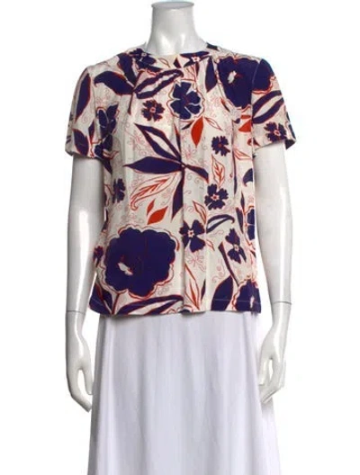 Pre-owned Christian Lacroix Vintage Late 1980's - Early 1990's Top In Blue