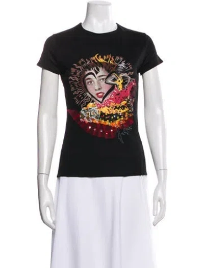 Pre-owned Christian Lacroix Vintage Late 1990's - Early 2000's T-shirt In Black