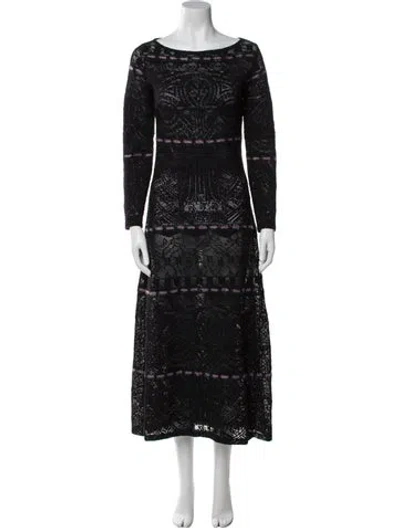 Pre-owned Christian Lacroix Vintage Long Dress In Black