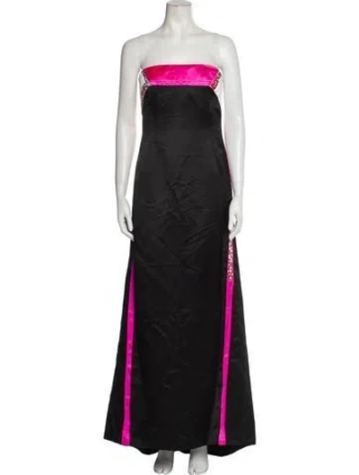 Pre-owned Christian Lacroix Vintage Long Dress In Black