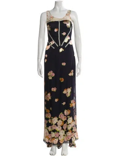 Pre-owned Christian Lacroix Vintage Long Dress In Blue