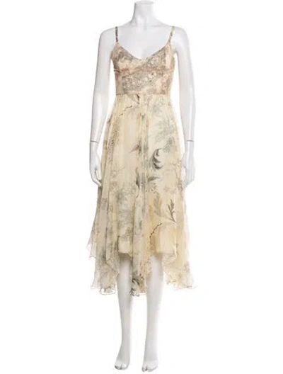 Pre-owned Christian Lacroix Vintage Long Dress In Neutral