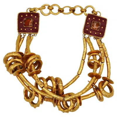 Pre-owned Christian Lacroix Vintage Massive Ethnic Tribal Multi Strand Choker Necklace
