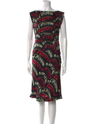 Pre-owned Christian Lacroix Vintage Midi Length Dress In Black