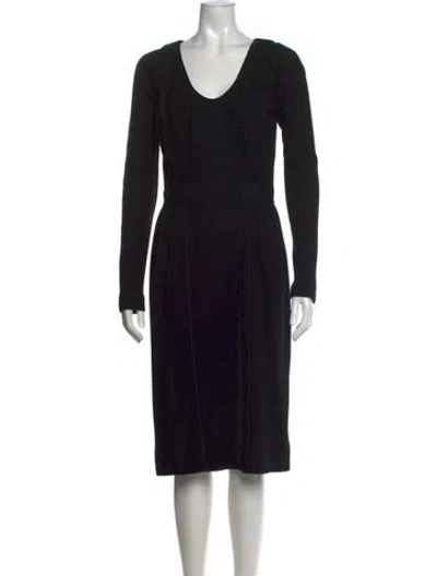 Pre-owned Christian Lacroix Vintage Midi Length Dress In Black