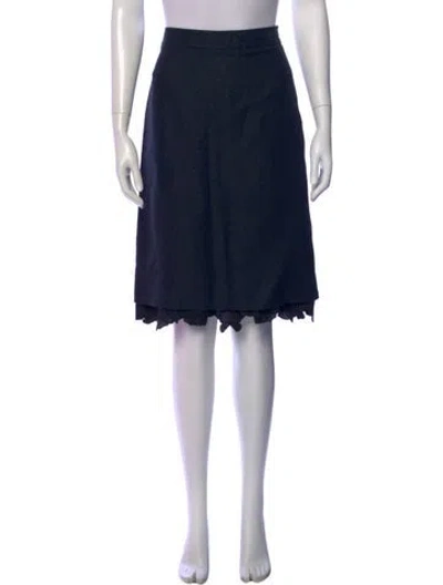 Pre-owned Christian Lacroix Vintage Midi Length Skirt In Blue