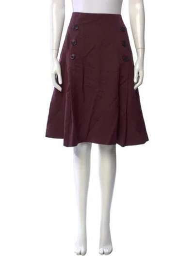 Pre-owned Christian Lacroix Vintage Midi Length Skirt In Burgundy