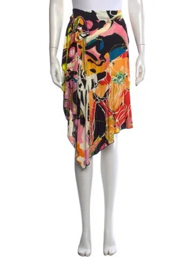 Pre-owned Christian Lacroix Vintage Midi Length Skirt In Red