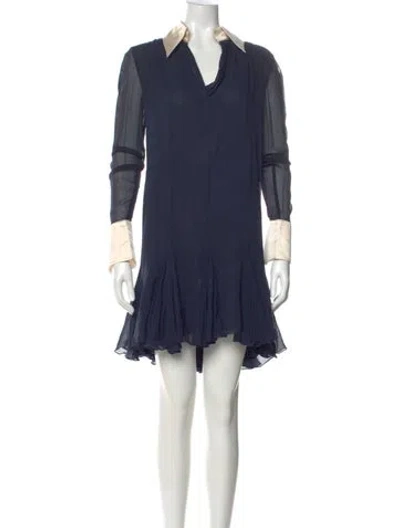Pre-owned Christian Lacroix Vintage Mini Dress In Blue