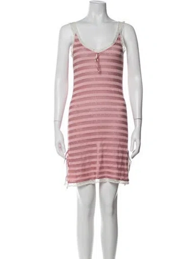 Pre-owned Christian Lacroix Vintage Mini Dress In Pink