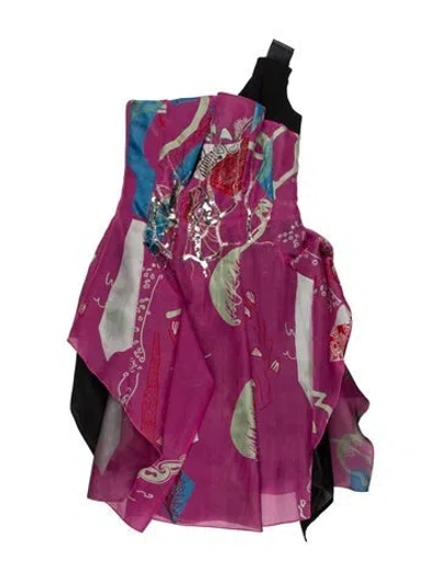 Pre-owned Christian Lacroix Vintage Mini Dress In Purple