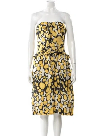 Pre-owned Christian Lacroix Vintage Mini Dress In Yellow