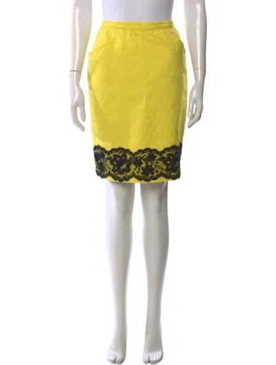 Pre-owned Christian Lacroix Vintage Mini Skirt In Yellow