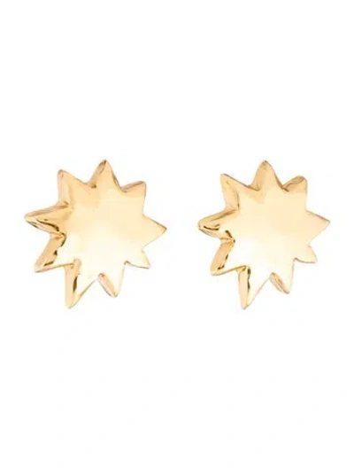 Pre-owned Christian Lacroix Vintage Starburst Clip-on Earrings In Multi