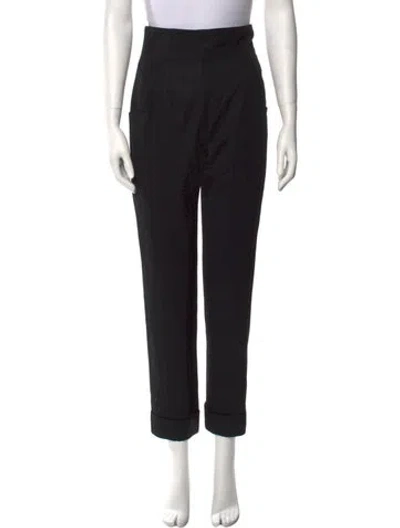 Pre-owned Christian Lacroix Vintage Straight Leg Pants In Black