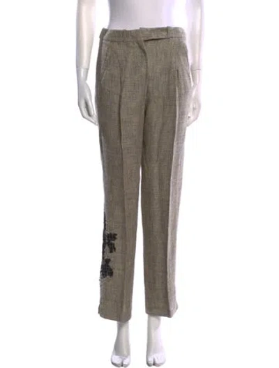 Pre-owned Christian Lacroix Vintage Straight Leg Pants In Neutral