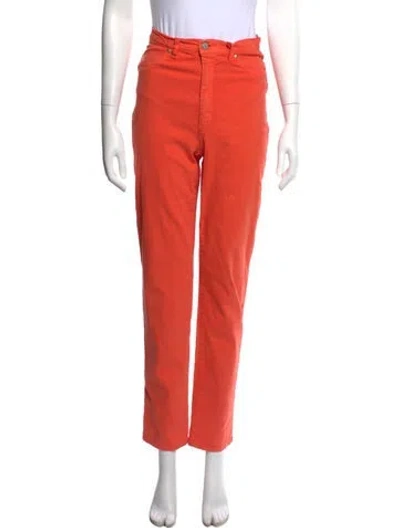 Pre-owned Christian Lacroix Vintage Straight Leg Pants In Orange