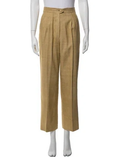 Pre-owned Christian Lacroix Vintage Straight Leg Pants In Yellow
