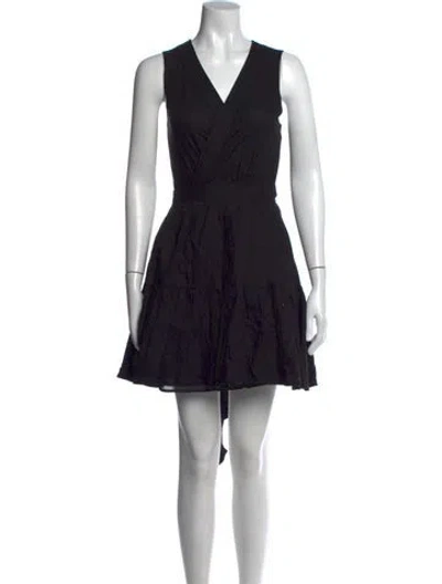 Pre-owned Christian Lacroix V-neck Mini Dress W/ Tags In Black