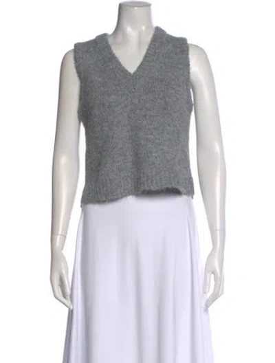 Pre-owned Christian Lacroix V-neck Sweater W/ Tags In Gray