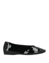 Christian Lacroix Woman Ballet Flats Black Size 8 Cow Leather