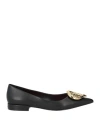 Christian Lacroix Woman Ballet Flats Black Size 8 Sheepskin In Black