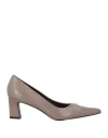 Christian Lacroix Woman Pumps Taupe Size 8 Sheepskin In Gray